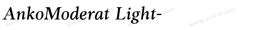 AnkoModerat Light字体转换